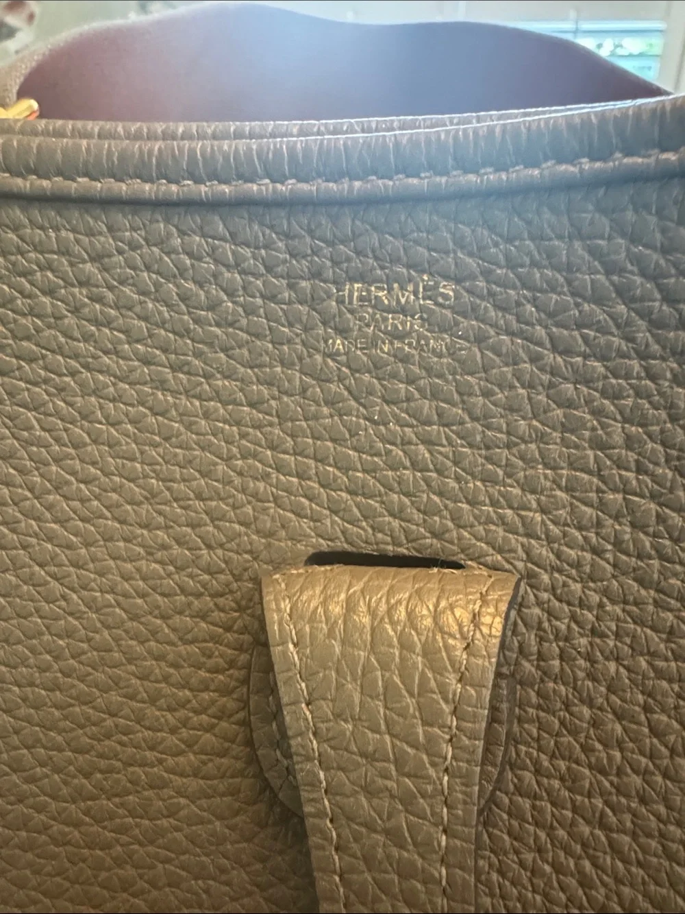 Hermès Evelyne III 29 Tote Bag in Etain